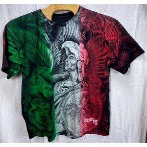 Vintage Chichen Itza Mexico T Shirt Mexico Aztec Mayan Pyramid Double Sided XXL